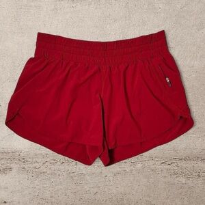 Lululemon Tracker Short 4” Ruby Red Running Shorts Size 12